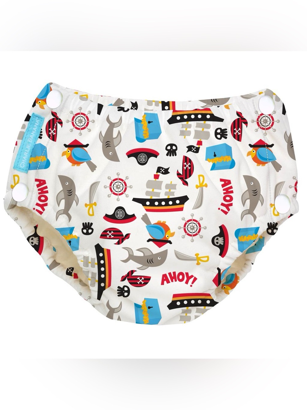 Charlie Banana Extraordinary Training Pants/Cloth Swim Diaper - “Pirate” - NWT